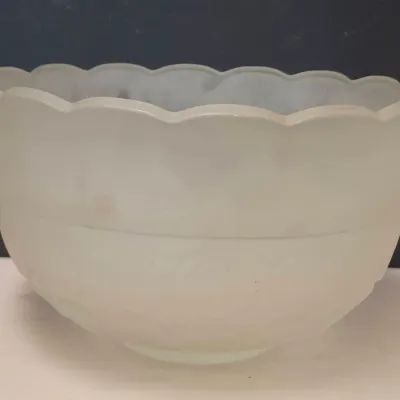 Large Tiara Frosted Glass Bowl