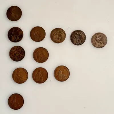 Lot of 12 - Great Britain One Penny - 1903 / 13 / 15 / 17 / 18 / 19 / 21 / 29 / 36 / 37  / 38 / 40