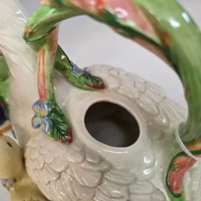 Small Collection of Misc. Vintage Porcelain Decorations w/ "Trash Can" Ice Bucket