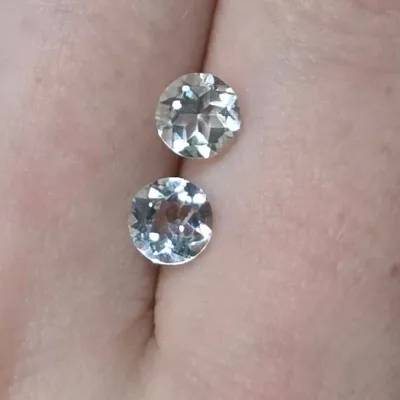 Pair of Faceted White Topaz - 1.66ct