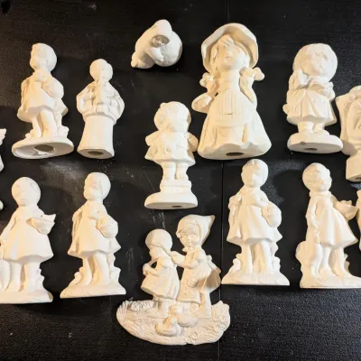 Ready to Paint Figurines - Vintage Ceramic Decor