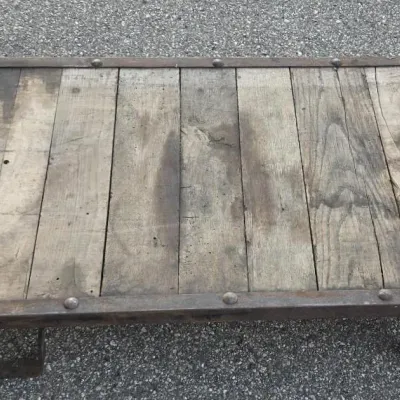 Antique Wood and Metal Pallet