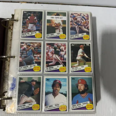 Sale Photo Thumbnail #21: 1985 Topps Baseball Card Set in Album Nolan Ryan, Pete Rose, Cal Ripken & More – Estate Sales Warehouse (GR)