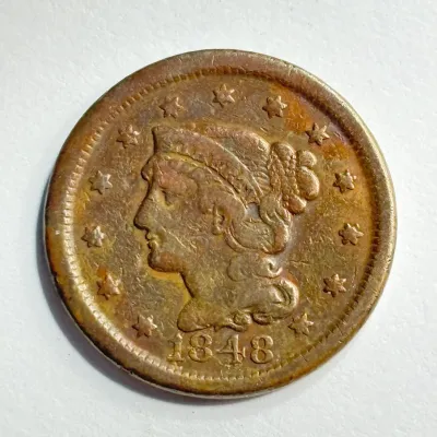 Sale Photo Thumbnail #45: 1848 - Large Cent