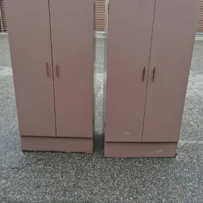 Sale Photo Thumbnail #204: Pair of Tall, Free-Standing Metal Storage Cabinets