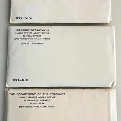 1970 / 1971 - SEALED and Open 1972 - US Mint - Uncirculated Coin Sets - P / D Mints