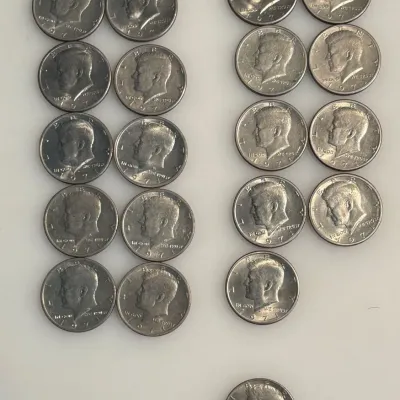 Lot of 19 - 1971 Kennedy Half Dollars and 1 - 1977 Kennedy Half Dollar