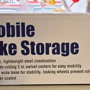 Mobile Bike Storage Rack - New in Box - 42" Long x 42" Wide x 69" High