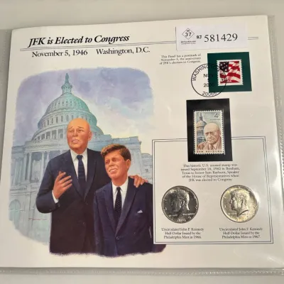 JFK Elected to Congress with 1966 and 1967 Silver Kennedy Half Dollars