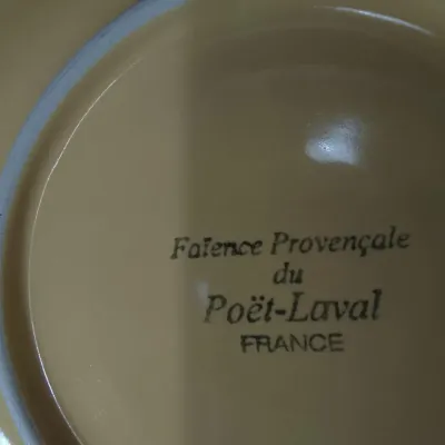 Vintage French Faience Provencale du Poet Laval Yellow Cabbage Leaf Nesting Plates 3 Piece Set – Potterville