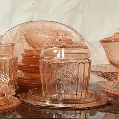 Pink Depression Glass from Federal Glass Company - Serving Pieces