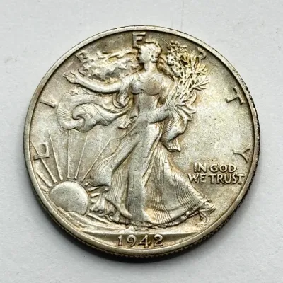 1942 S - Walking Liberty - Silver Half Dollar