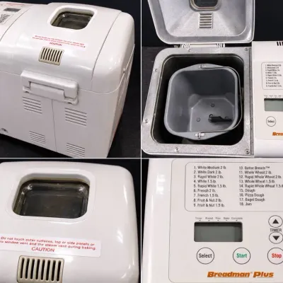Breadman Plus Automatic Digital Bread Maker 18 Programs 2 LB Loaf Removable Pan - Potterville