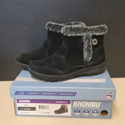 Khombu Iris Black Women's Boots - Size 8
