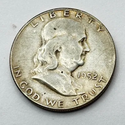 1952 S - Silver Franklin Half Dollar