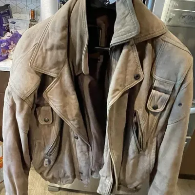 Giampier Denver Women's Brown Suede Leather Bomber Jacket Size M - Grand Rapids Off-Site
