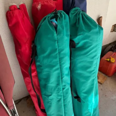 Lot of 5 Folding Camping Chairs with Carrying Bags -Assorted Colors – Howard City Off-Site
