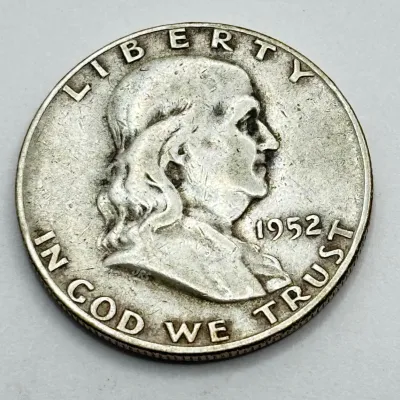 1952 D - Silver Franklin Half Dollar