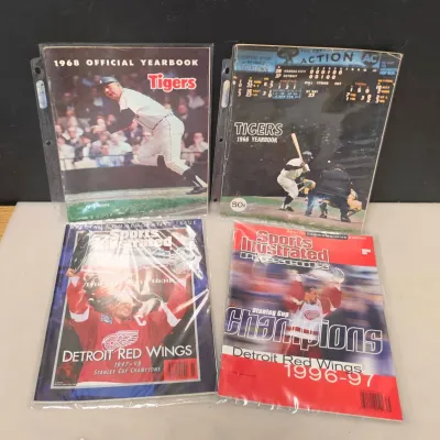 4 Detroit Tigers and Redwings Magazines