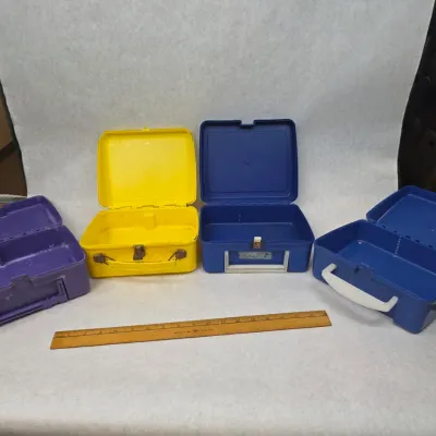 4 Vintage Plastic Kid's Lunchboxes