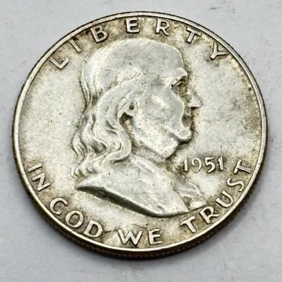 1951 - Silver Franklin Half Dollar