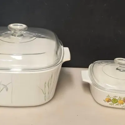 2 Corningware Covered Dishes