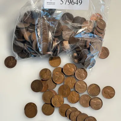 Lot of 200 - All "S" - San Francisco Mint Wheat Cents
