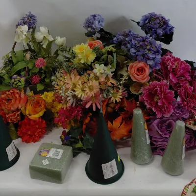 Faux Flowers and Supplies - Lot 2/2