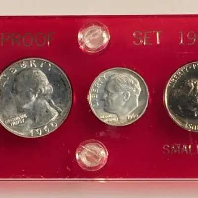1960 U.S. Proof Set - Contains 3 Silver Coins