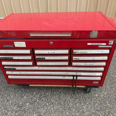 Kennedy 12 Drawer Tool Chest Full of Tools: Snap-on, Proto, S-K Wrenches, and More