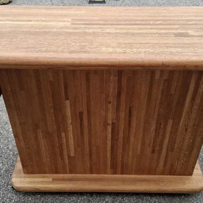 Sale Photo Thumbnail #23: Vintage Solid Oak Bar w/ Storage