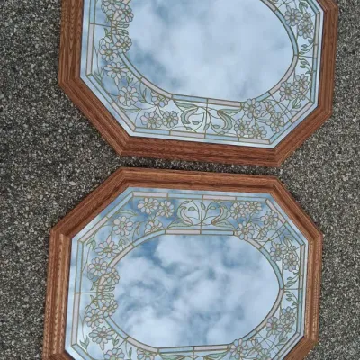Sale Photo Thumbnail #73: Vintage Pair of Floral Mirrors