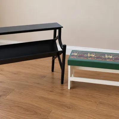 Flower Bench and Black Book Rack/Case