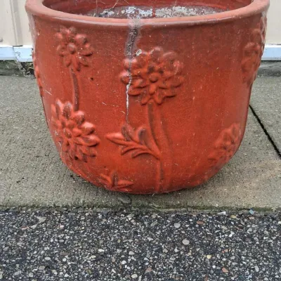 Sale Photo Thumbnail #198: Ceramic Red Planter Pot