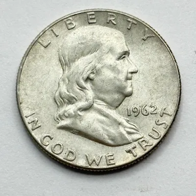 1962 D - Silver Franklin Half Dollar