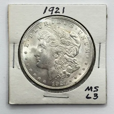 1921 - Morgan Silver Dollar - MS63 (2 of 2)