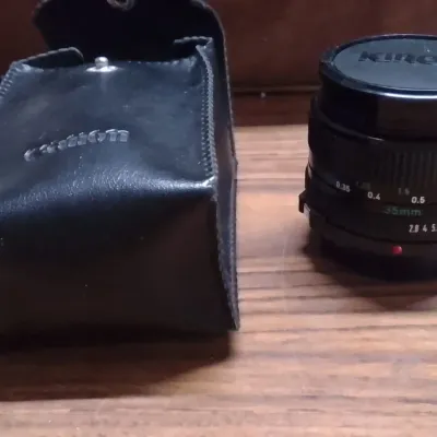 Vintage Kalimar 35mm F/2.8 Lens With A Canon FD Mount, Leather Pouch - Potterville