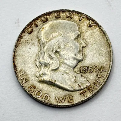 1959 - Silver Franklin Half Dollar