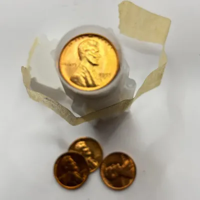 BU 1955 S - Key Date - Full Roll Obsolete Lincoln Wheat Cents