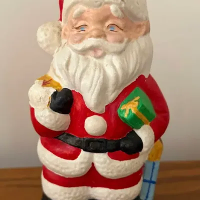 Santa Claus Christmas Figurine with Gift Sack & Presents - Holiday Decor - Lake Odessa Off-Site