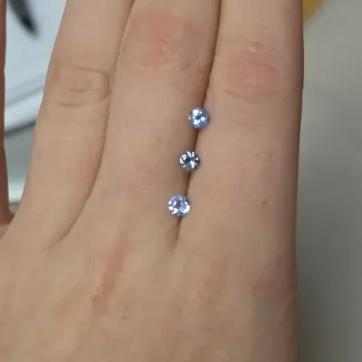 3 Faceted Tanzanite - 0.755ct total