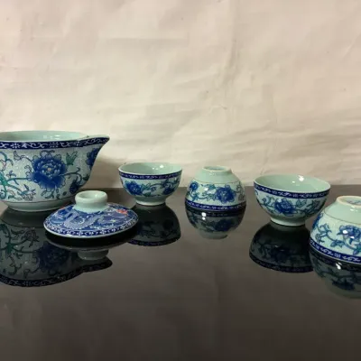 Porcelain Tea Set - Floral Gongfu