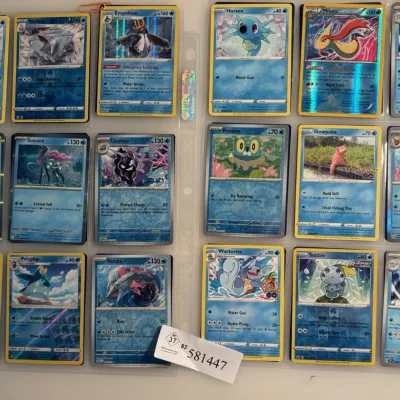 36 Assorted "Blue" Pokemon Cards