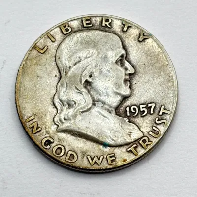 1957 - Silver Franklin Half Dollar