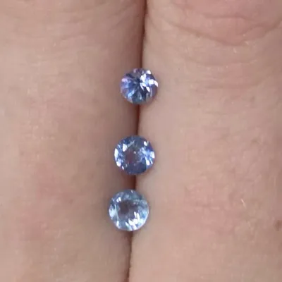 3 Faceted Tanzanite - 0.813ct total