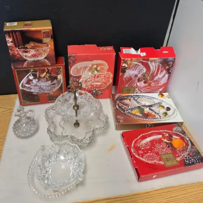 Variety of Holiday Glassware