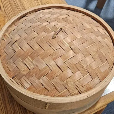 Bamboo Steamer Basket with Woven Lid - Estate Sales Warehouse (GR)