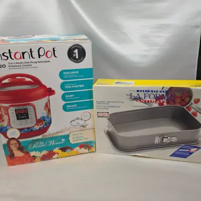 Sale Photo Thumbnail #227: New in Box Instant Pot Duo Floral 6-Quart Instant Pot w/ New in Box LaForme Springform Cake Pan