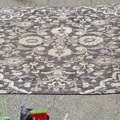 Sale Photo Thumbnail #331: Mohawk Home Mecklenburg 8' x 10' Floral Area Rug Gray & Ivory – Estate Sales Warehouse (GR)