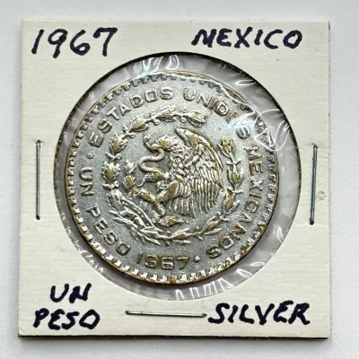 1967 - Mexico Silver Dollar - Un Peso - BU